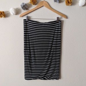 LOFT Striped Knit Pencil Skirt Size Small